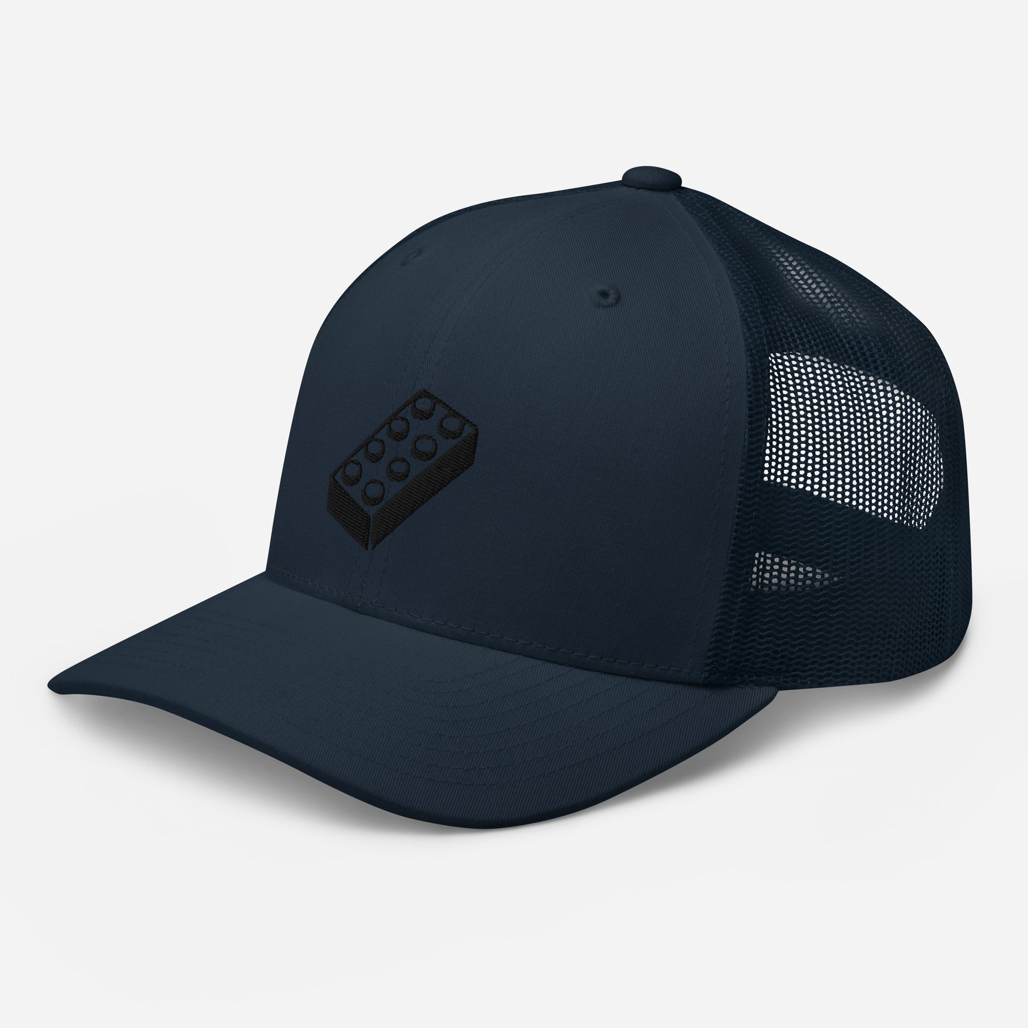 Brick Trucker Hat - Lego Brick Embroidered Design - Snapback - StudBee